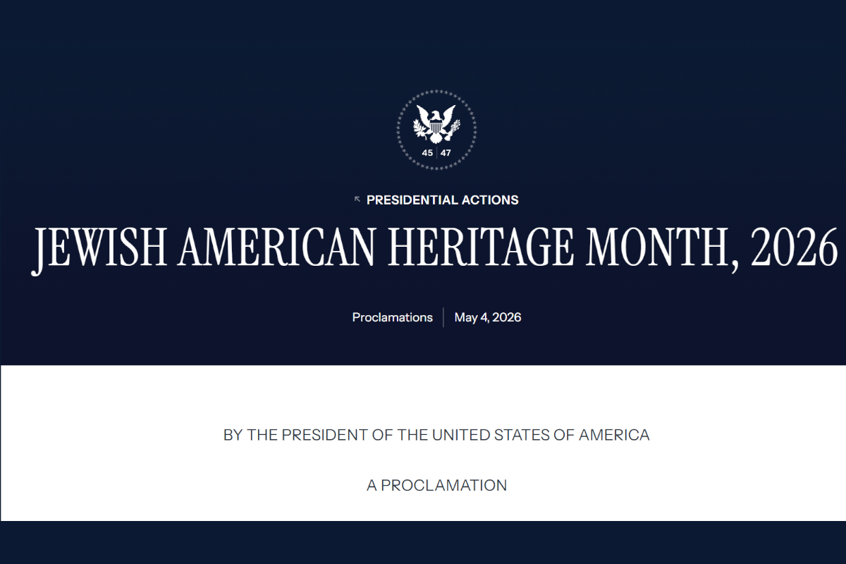 Presidential Proclamation: Jewish American Heritage Month
