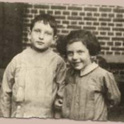 Lili Silberman and brother, Charles, at convent during their hiding. 