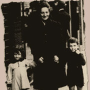 Lili Silberman and brother, Charles, with their mother in Brussels before going into hiding.