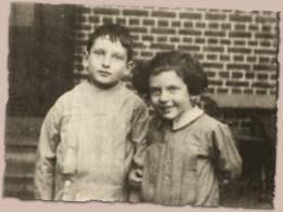 Lili Silberman and brother, Charles, at convent during their hiding. 