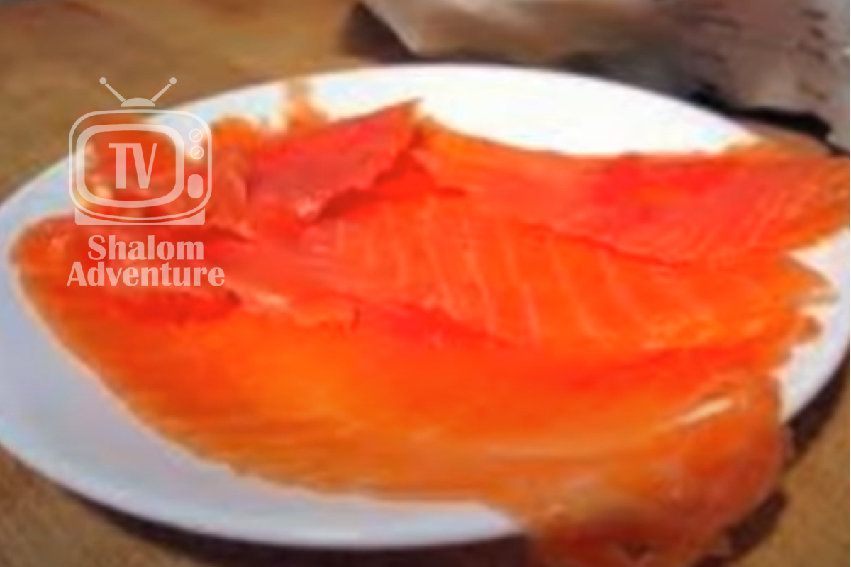 Plate of lox, as featured in Allan Sherman's song "There's Nothing Like a Lox."