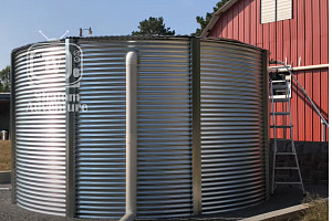 Photo: Large water catchment system tank