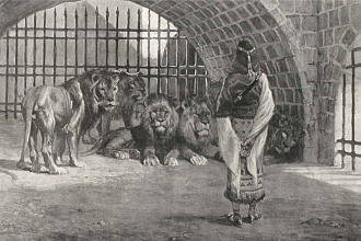 Illustration: Daniel in the Lion's Den
