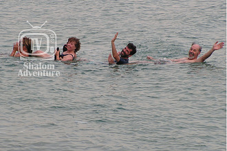 Swimmers Enjoying the Dead Sea